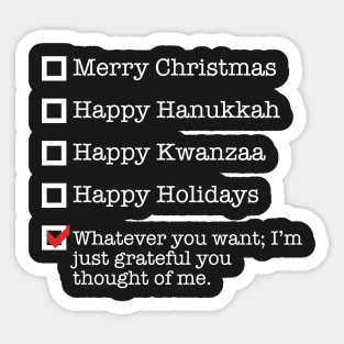 For the Holidays Sticker